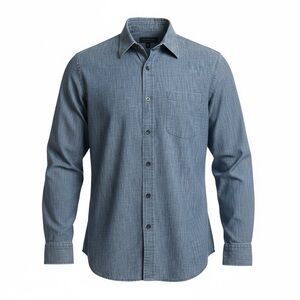 Banana Republic Men's Casual Blue Button-Down Shirt